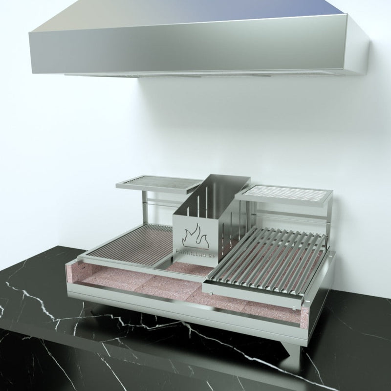 Churrasqueira Parrilla Argentina e Uruguaia com 4 Grelhas para Bancada Platinum